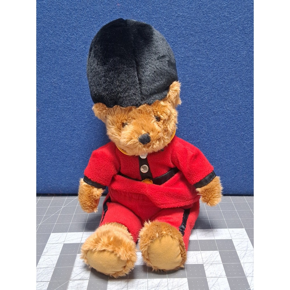 Unbranded Plush Teddy‎ Bear Red British Royal Guard London Souvenir Busby Hat